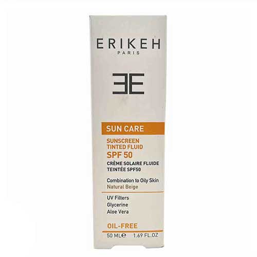 کرم ضدآفتاب اریکه ضد لک رنگ بژ روشن SPF50 